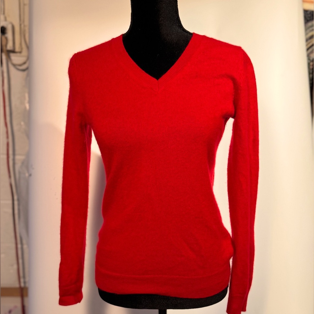 Cashmere red sweater SZ S